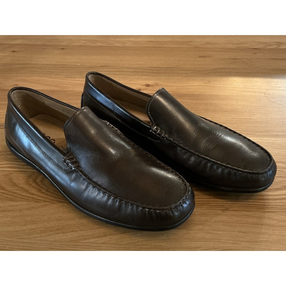 ECCO Men's Brown Leather Slip-On Loafers EU46 / US12 – Excellent Condition